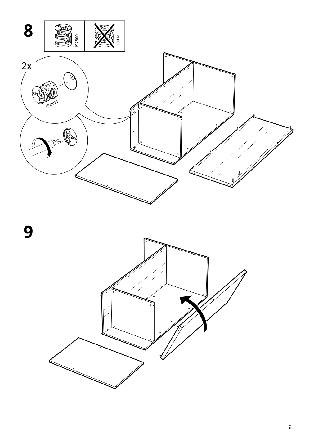 Assembly instructions for IKEA Smastad loft bed frame desk and storage white | Page 9 - IKEA SMÅSTAD loft bed 194.354.89