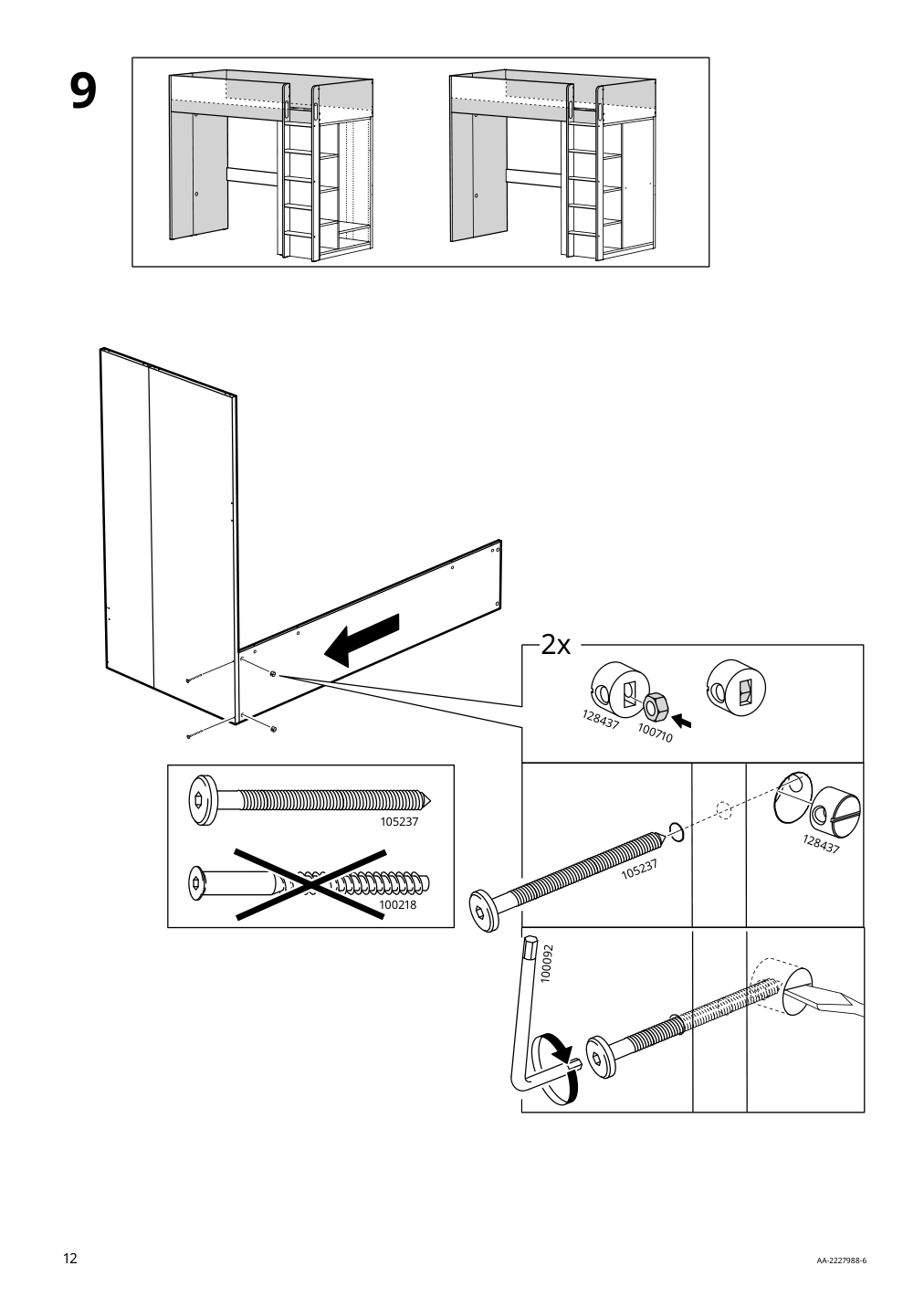 Assembly instructions for IKEA Smastad loft bed frame desk and storage white | Page 12 - IKEA SMÅSTAD loft bed 895.202.19