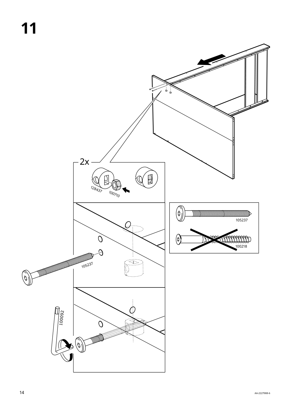 Assembly instructions for IKEA Smastad loft bed frame desk and storage white | Page 14 - IKEA SMÅSTAD loft bed 894.355.94