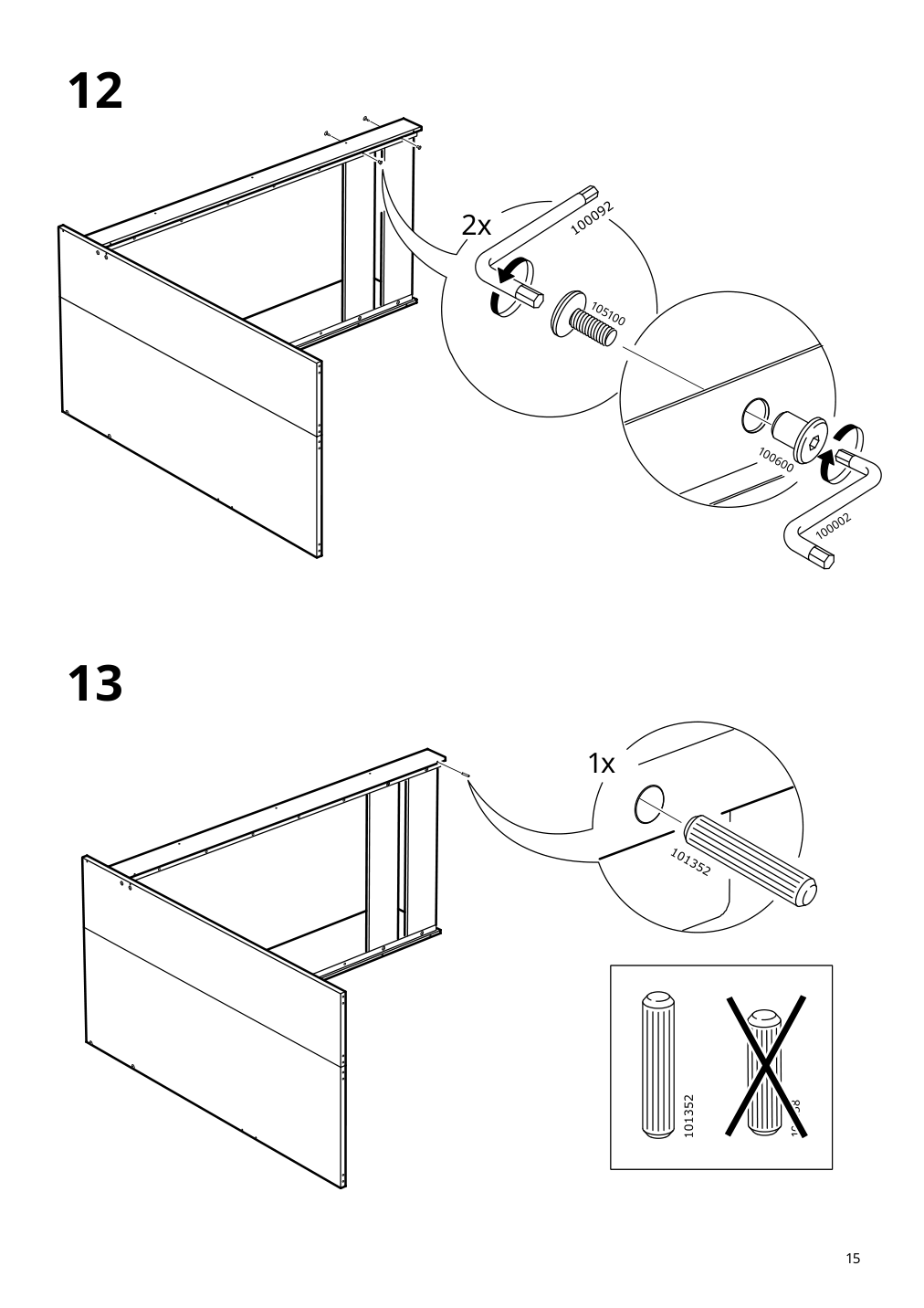 Assembly instructions for IKEA Smastad loft bed frame desk and storage white | Page 15 - IKEA SMÅSTAD loft bed 194.354.89