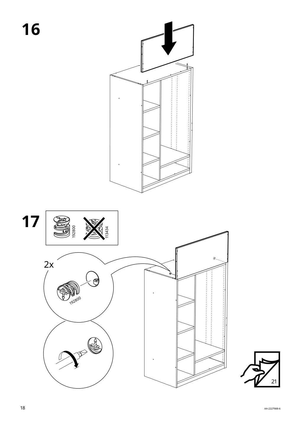 Assembly instructions for IKEA Smastad loft bed frame desk and storage white | Page 18 - IKEA SMÅSTAD loft bed 894.355.94