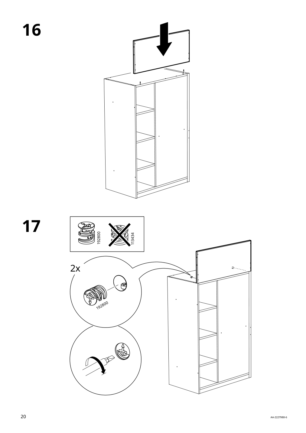 Assembly instructions for IKEA Smastad loft bed frame desk and storage white | Page 20 - IKEA SMÅSTAD loft bed 895.202.19