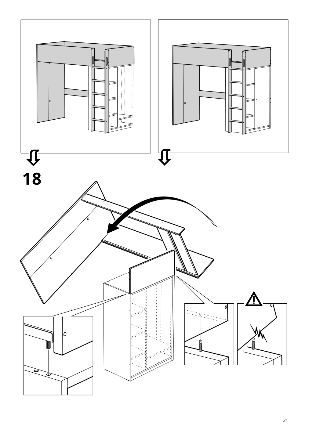 Assembly instructions for IKEA Smastad loft bed frame desk and storage white | Page 21 - IKEA SMÅSTAD loft bed 094.374.36