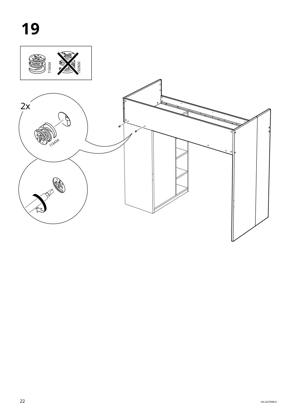 Assembly instructions for IKEA Smastad loft bed frame desk and storage white | Page 22 - IKEA SMÅSTAD loft bed frame, desk and storage 504.540.36