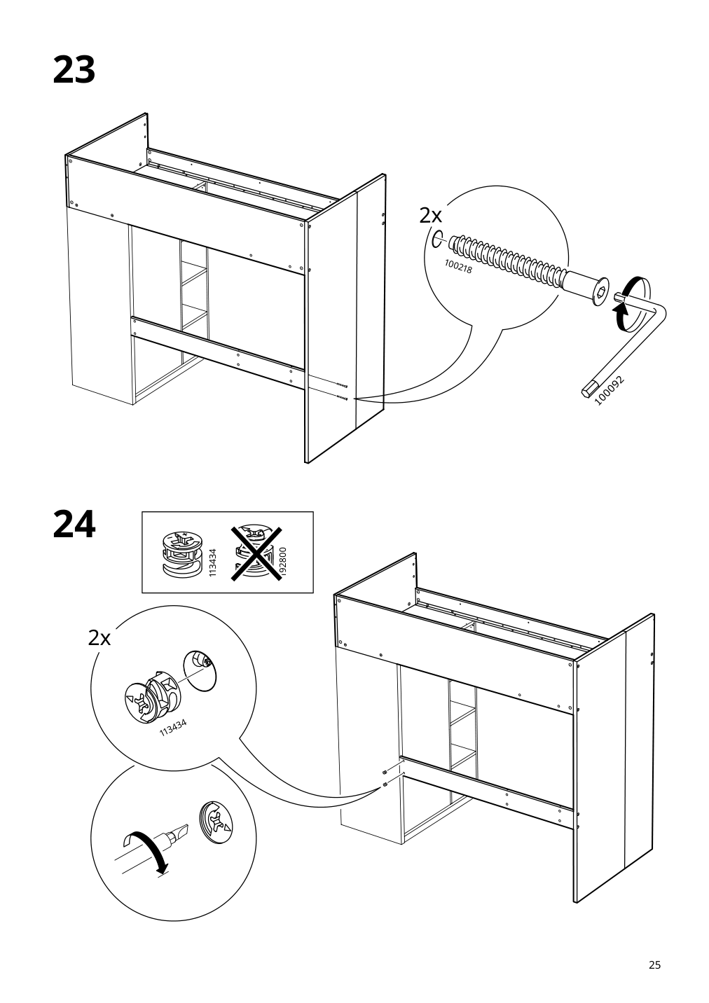 Assembly instructions for IKEA Smastad loft bed frame desk and storage white | Page 25 - IKEA SMÅSTAD loft bed 894.355.94