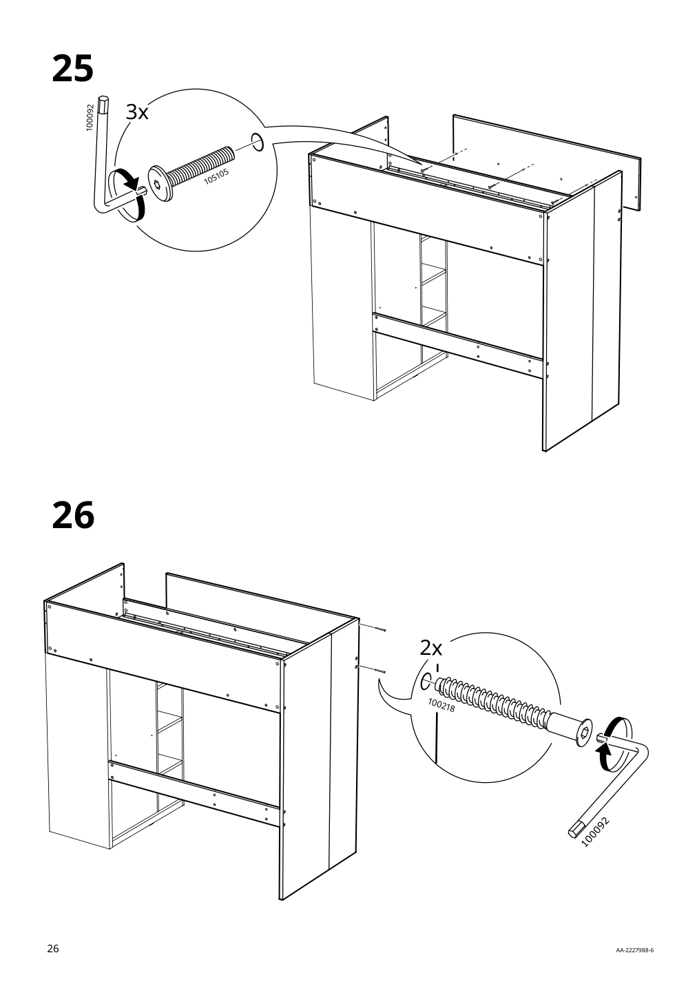 Assembly instructions for IKEA Smastad loft bed frame desk and storage white | Page 26 - IKEA SMÅSTAD loft bed 794.374.52