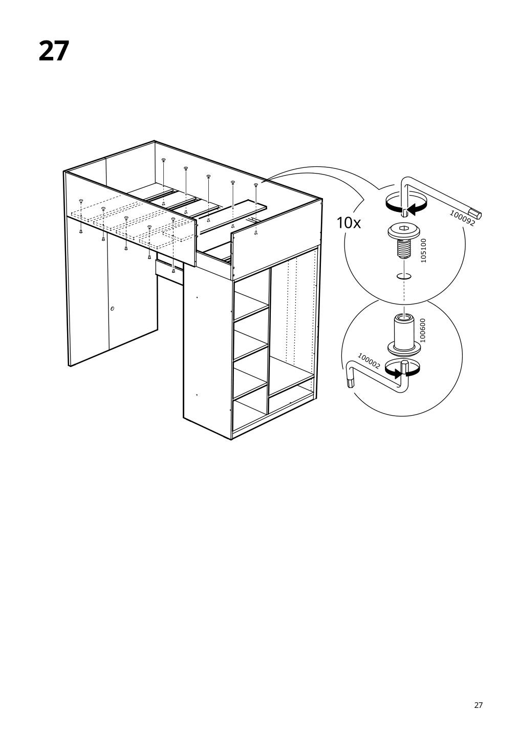 Assembly instructions for IKEA Smastad loft bed frame desk and storage white | Page 27 - IKEA SMÅSTAD loft bed 094.374.36