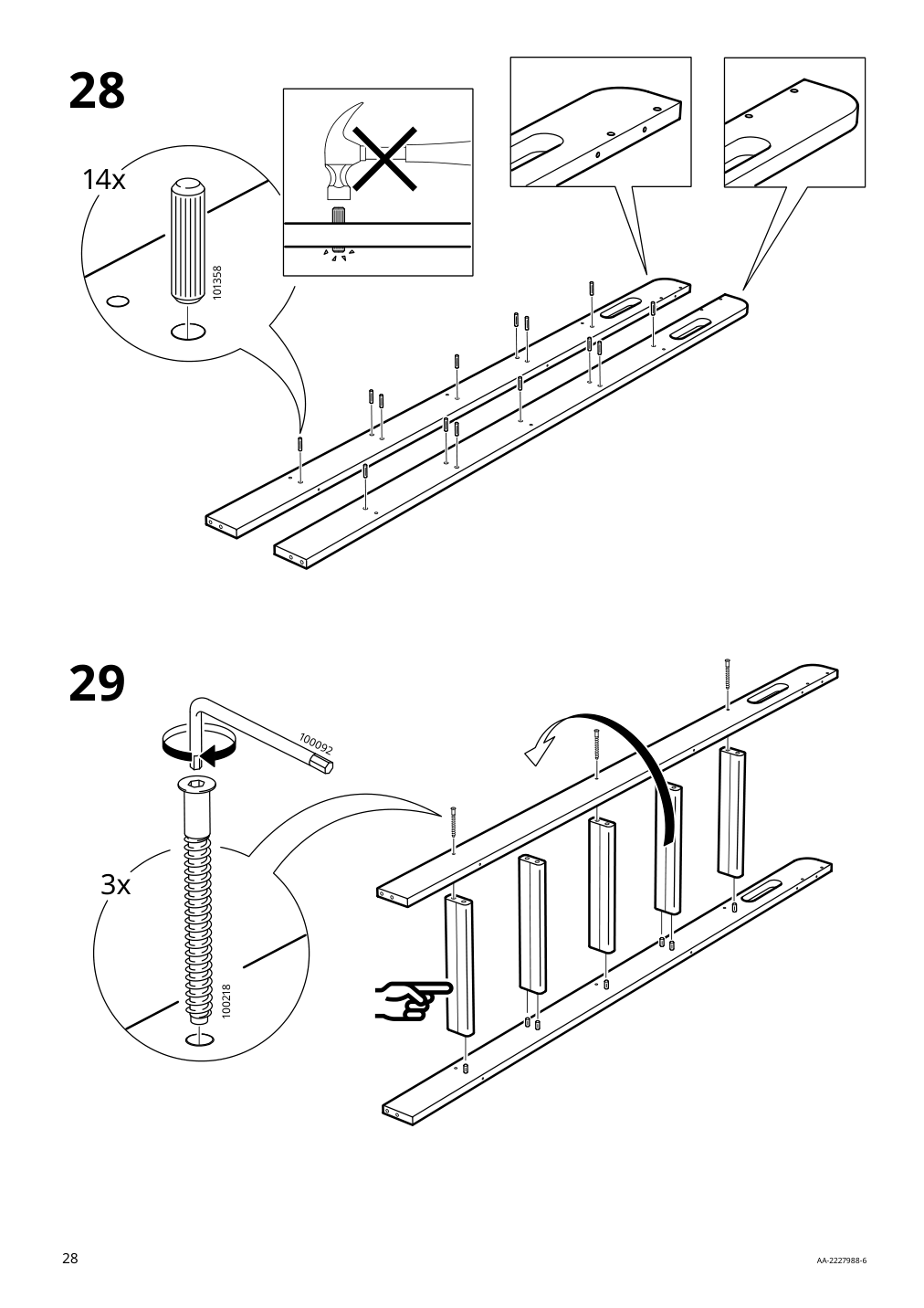 Assembly instructions for IKEA Smastad loft bed frame desk and storage white | Page 28 - IKEA SMÅSTAD loft bed 895.202.19