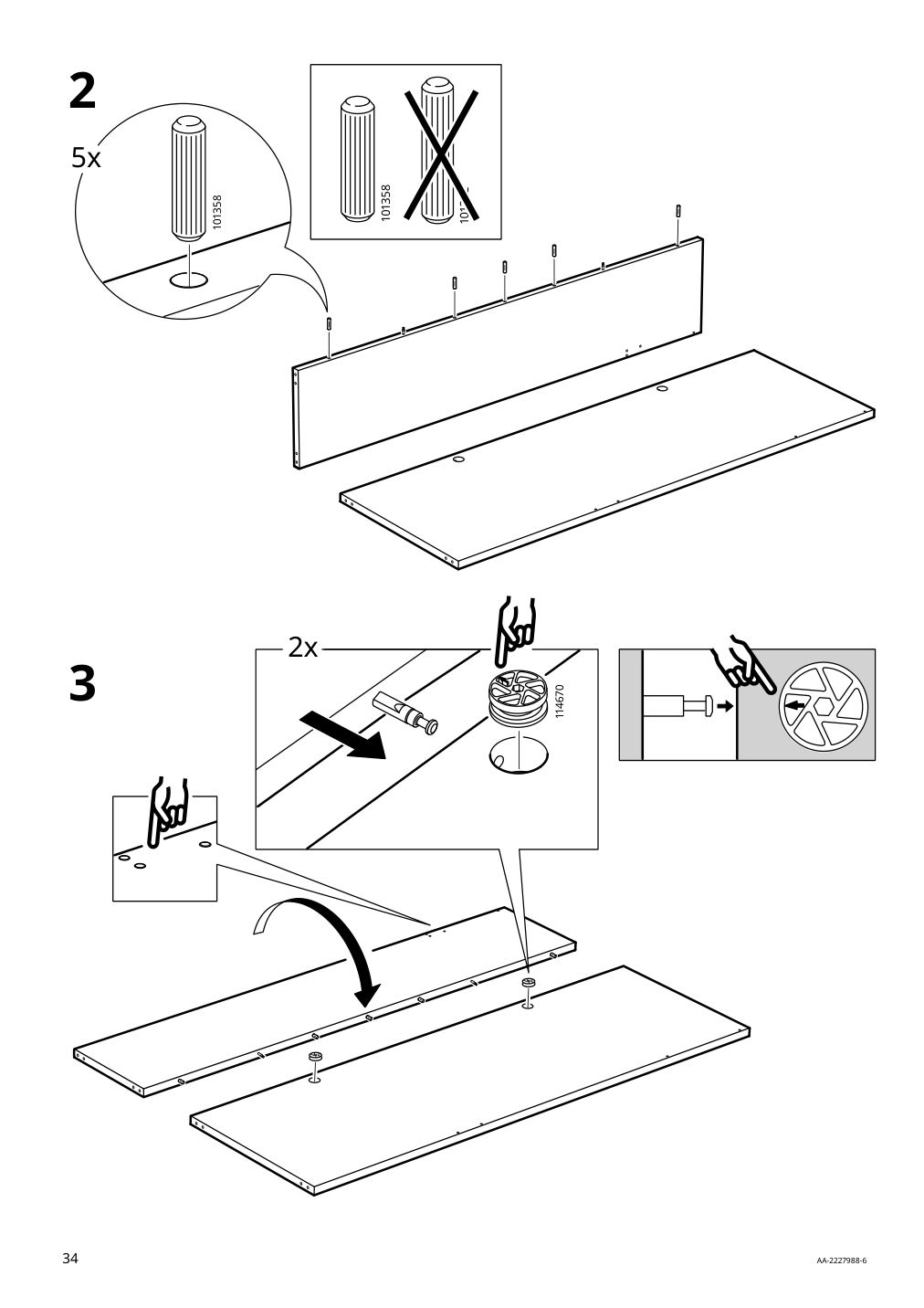 Assembly instructions for IKEA Smastad loft bed frame desk and storage white | Page 34 - IKEA SMÅSTAD loft bed 194.354.89