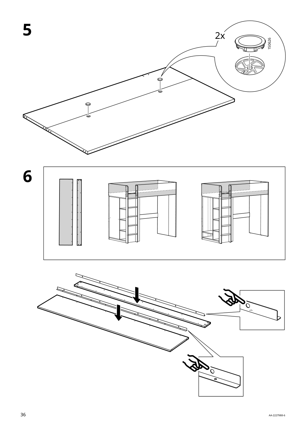 Assembly instructions for IKEA Smastad loft bed frame desk and storage white | Page 36 - IKEA SMÅSTAD loft bed 894.355.94