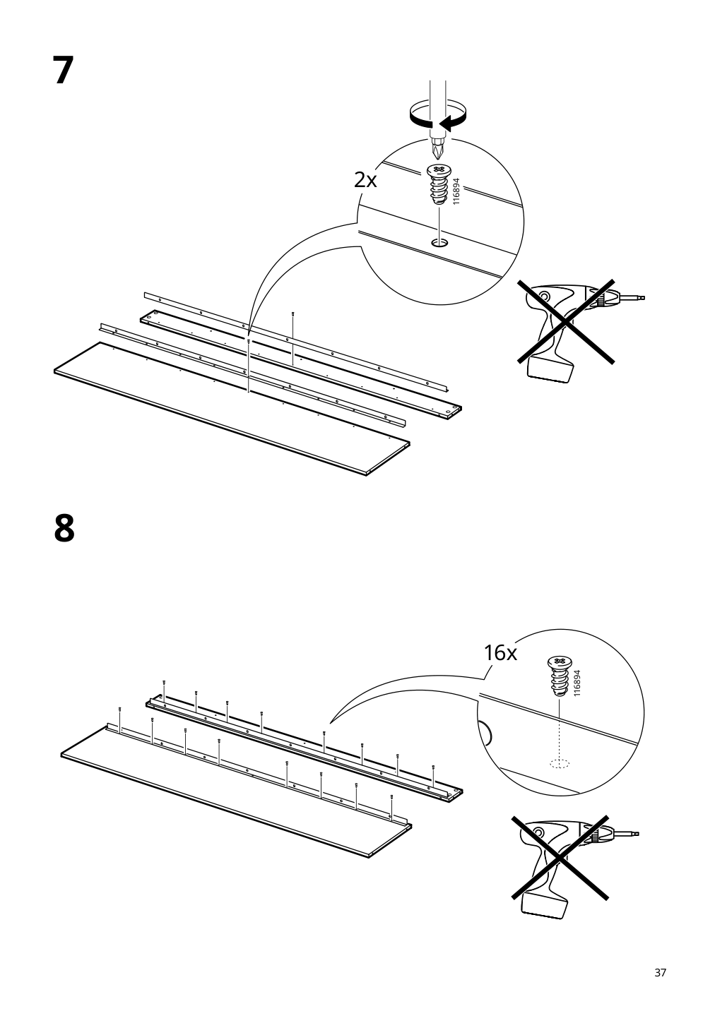 Assembly instructions for IKEA Smastad loft bed frame desk and storage white | Page 37 - IKEA SMÅSTAD loft bed 794.374.52