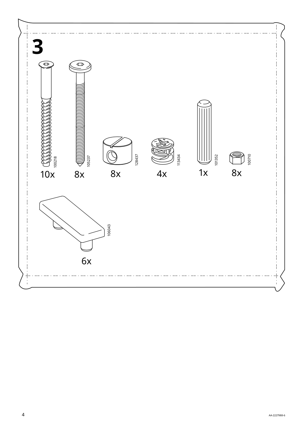 Assembly instructions for IKEA Smastad loft bed frame desk and storage white | Page 4 - IKEA SMÅSTAD loft bed frame, desk and storage 504.540.36