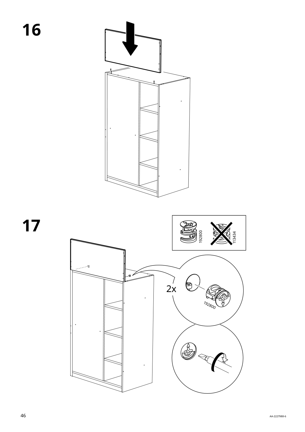 Assembly instructions for IKEA Smastad loft bed frame desk and storage white | Page 46 - IKEA SMÅSTAD loft bed 894.355.94