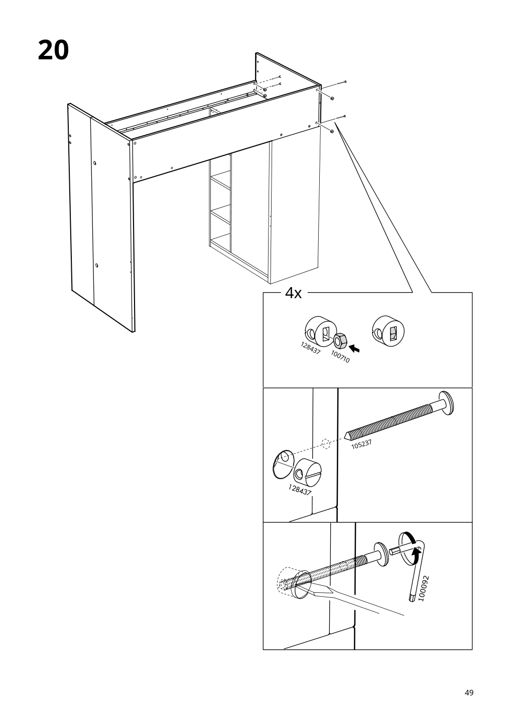 Assembly instructions for IKEA Smastad loft bed frame desk and storage white | Page 49 - IKEA SMÅSTAD loft bed 094.374.36