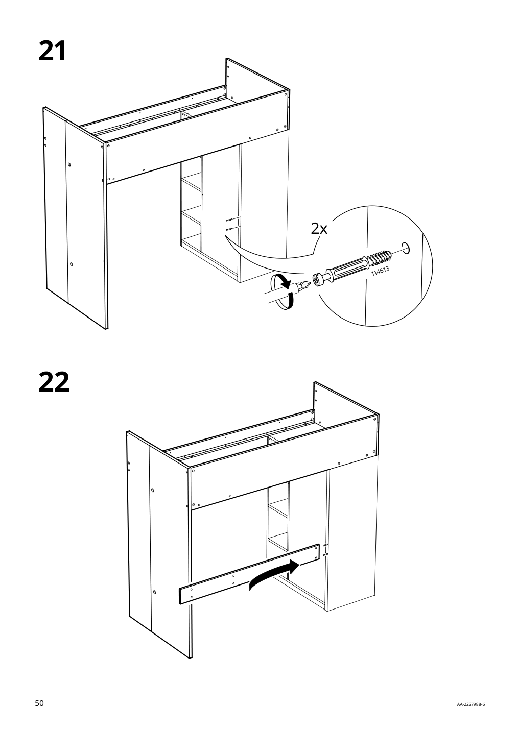 Assembly instructions for IKEA Smastad loft bed frame desk and storage white | Page 50 - IKEA SMÅSTAD loft bed 094.374.36