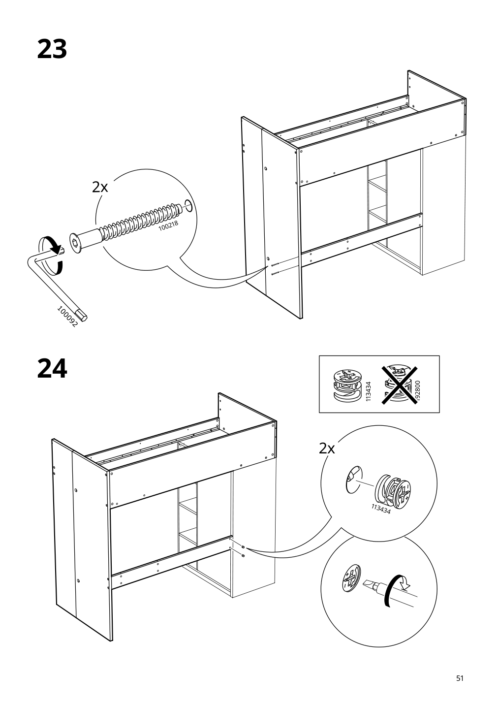 Assembly instructions for IKEA Smastad loft bed frame desk and storage white | Page 51 - IKEA SMÅSTAD loft bed 895.202.19