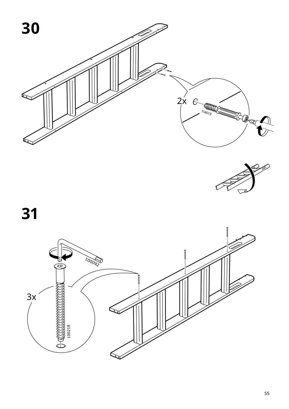 Assembly instructions for IKEA Smastad loft bed frame desk and storage white | Page 55 - IKEA SMÅSTAD loft bed 194.354.89