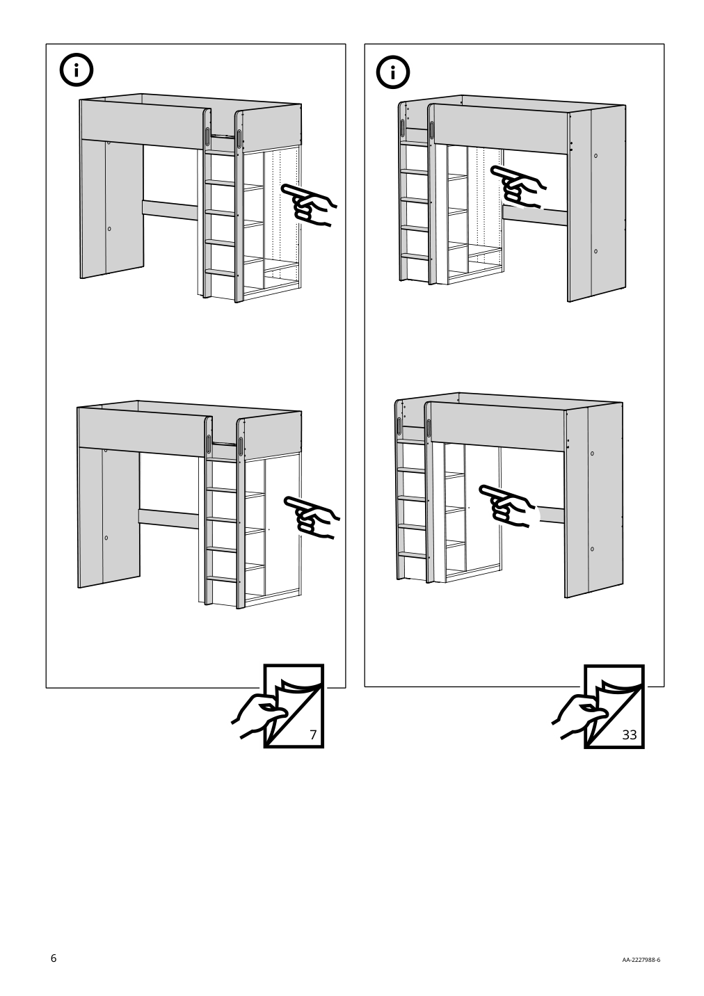 Assembly instructions for IKEA Smastad loft bed frame desk and storage white | Page 6 - IKEA SMÅSTAD loft bed 695.202.58