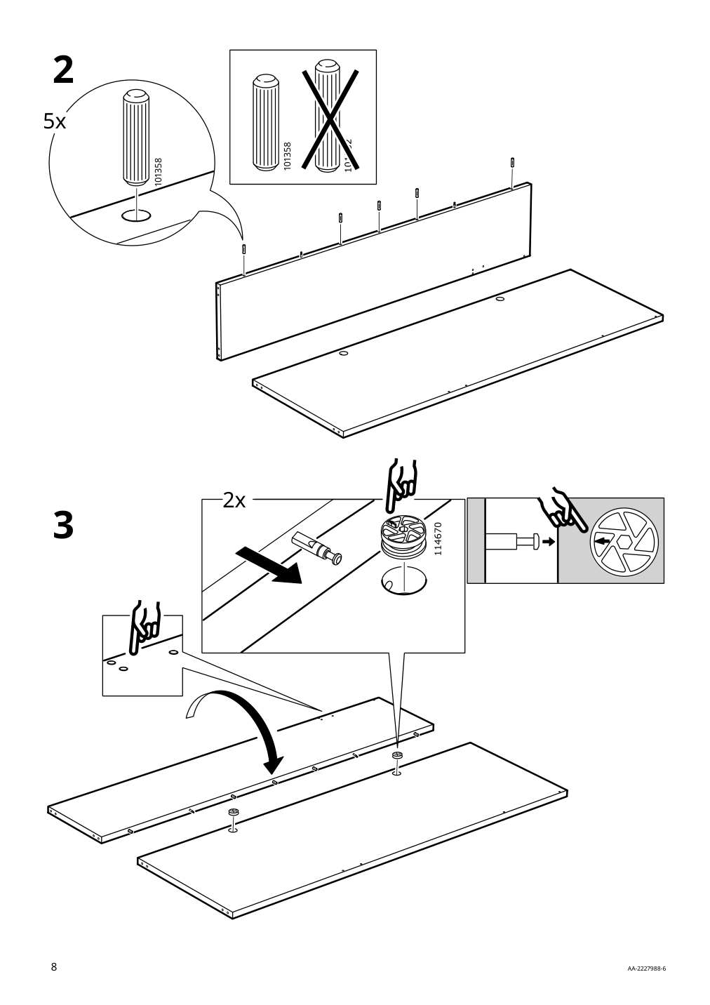 Assembly instructions for IKEA Smastad loft bed frame desk and storage white | Page 8 - IKEA SMÅSTAD loft bed 895.202.19