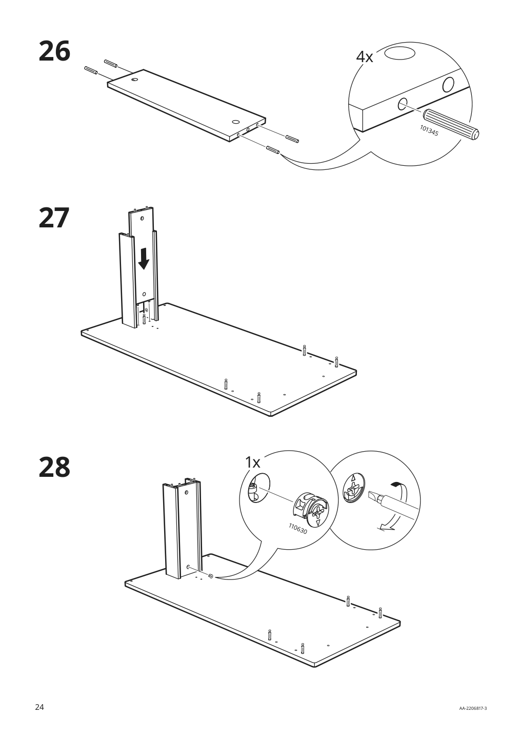 Assembly instructions for IKEA Smastad pull out storage unit white | Page 24 - IKEA SMÅSTAD pull-out storage unit 804.369.65