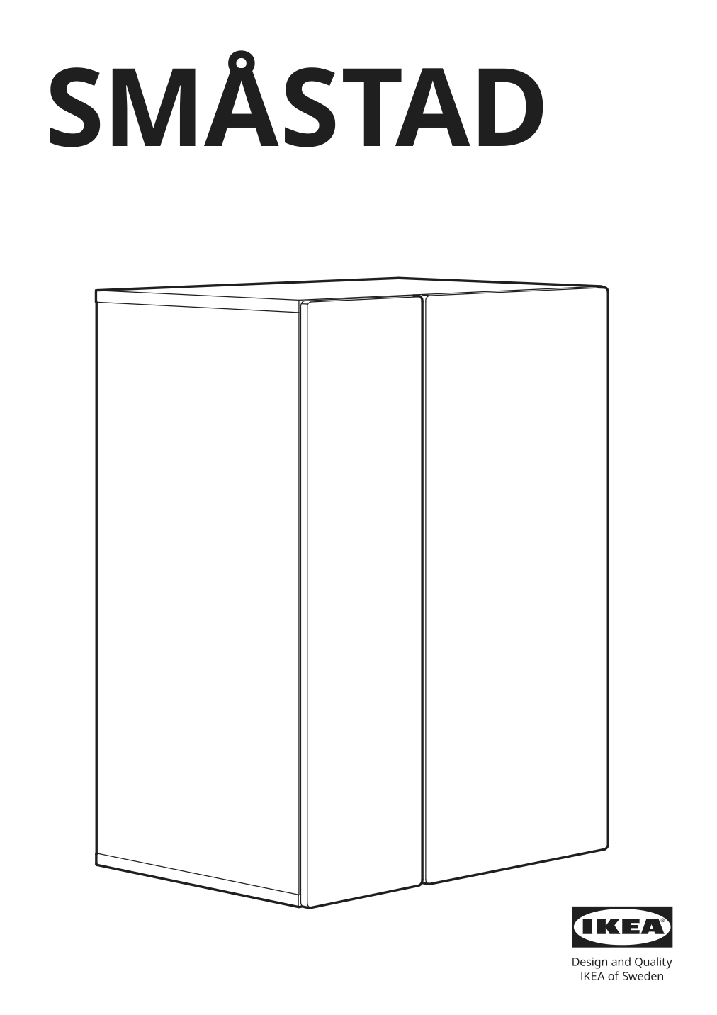 Assembly instructions for IKEA Smastad pull out storage unit white | Page 1 - IKEA SMÅSTAD wardrobe with pull-out unit 193.884.16