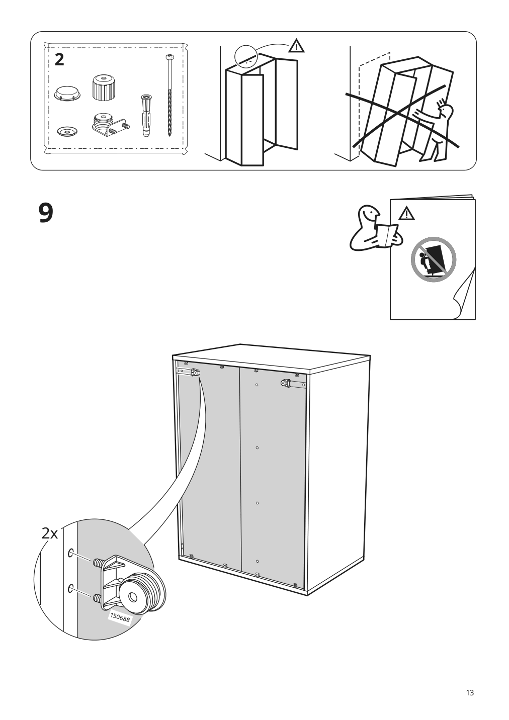 Assembly instructions for IKEA Smastad pull out storage unit white | Page 13 - IKEA SMÅSTAD wardrobe with pull-out unit 193.884.16