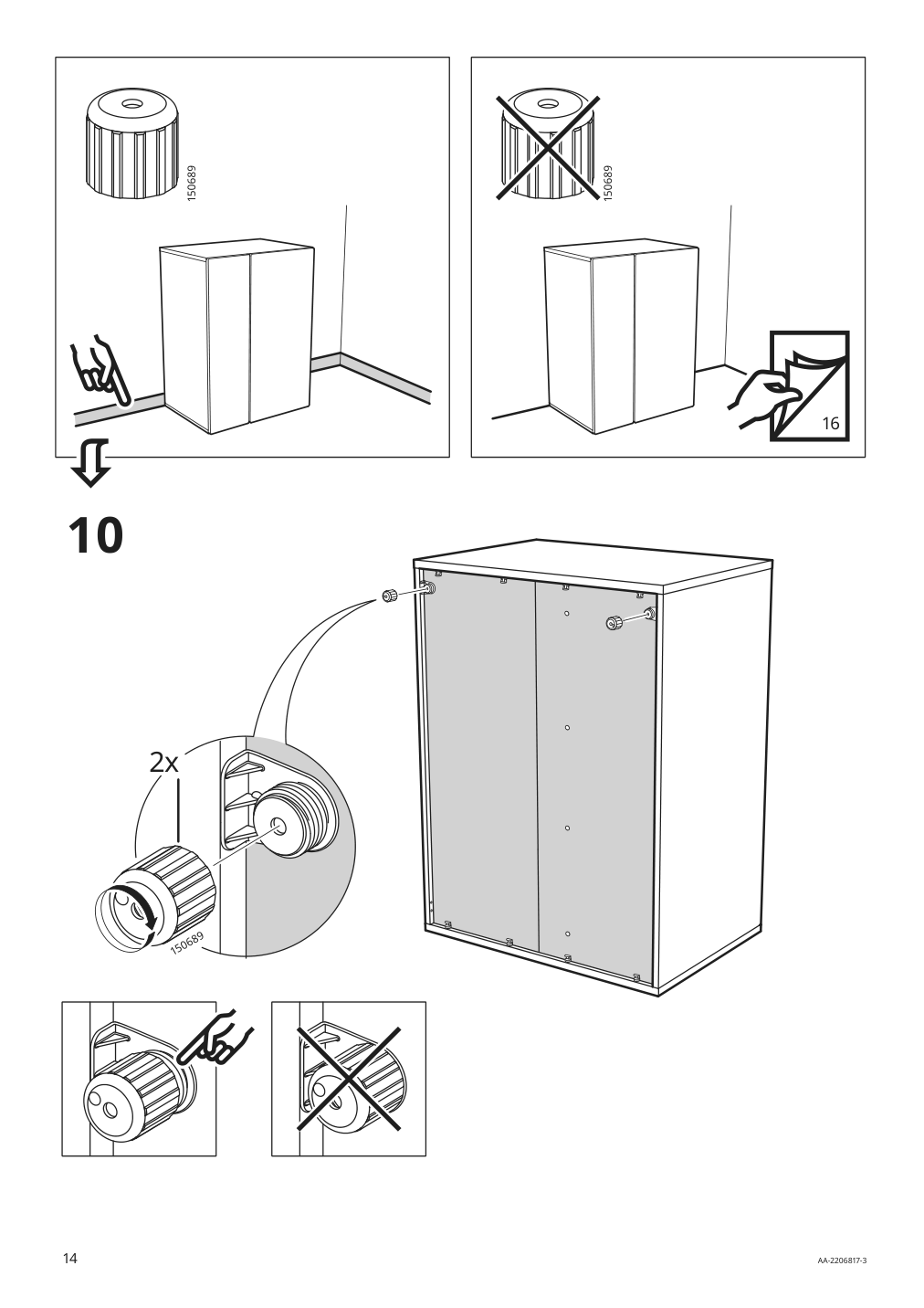 Assembly instructions for IKEA Smastad pull out storage unit white | Page 14 - IKEA SMÅSTAD wardrobe with pull-out unit 193.884.16