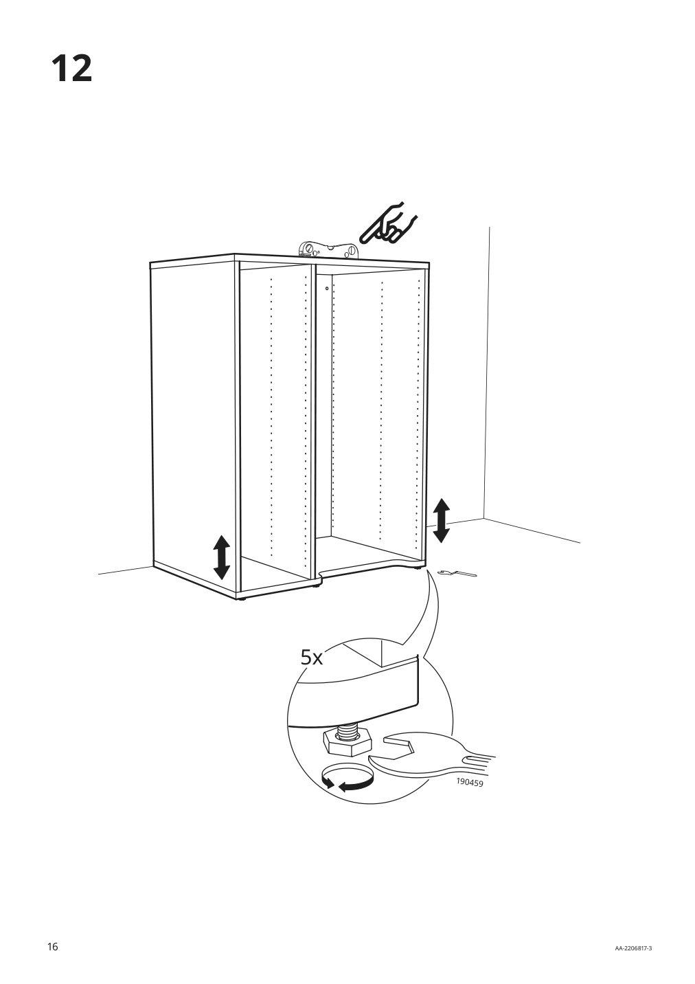 Assembly instructions for IKEA Smastad pull out storage unit white | Page 16 - IKEA SMÅSTAD wardrobe with pull-out unit 193.884.16