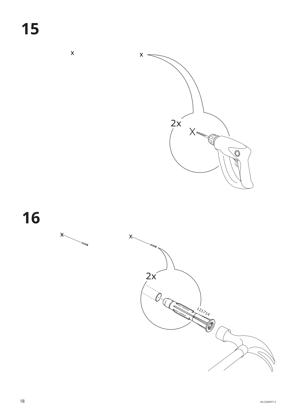 Assembly instructions for IKEA Smastad pull out storage unit white | Page 18 - IKEA SMÅSTAD wardrobe with pull-out unit 193.884.16