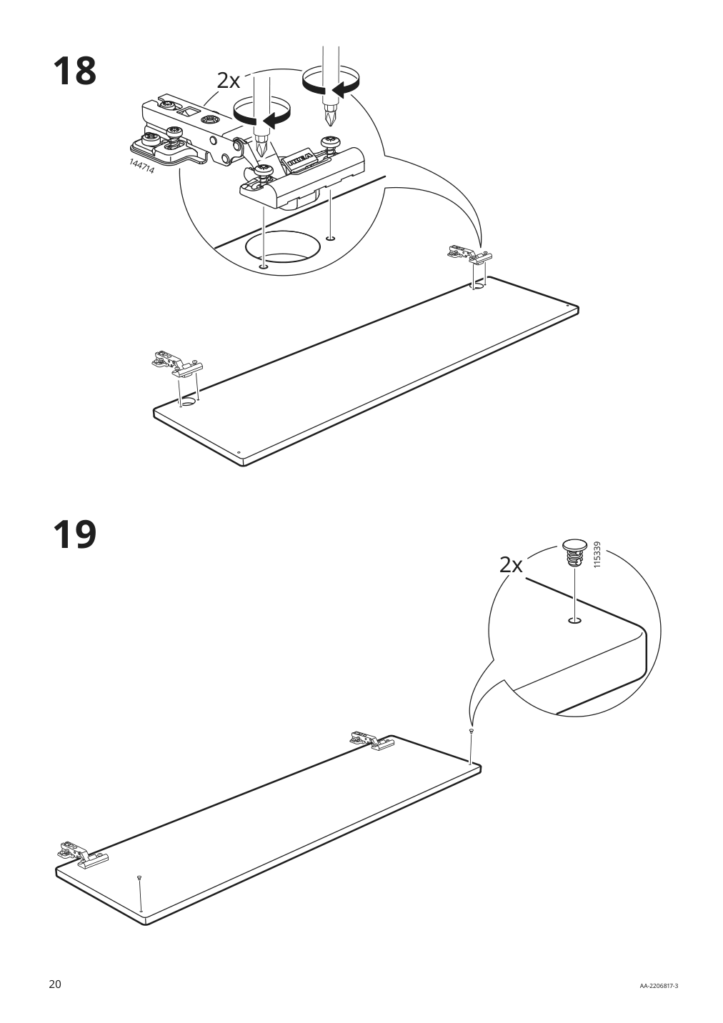 Assembly instructions for IKEA Smastad pull out storage unit white | Page 20 - IKEA SMÅSTAD wardrobe with pull-out unit 193.884.16