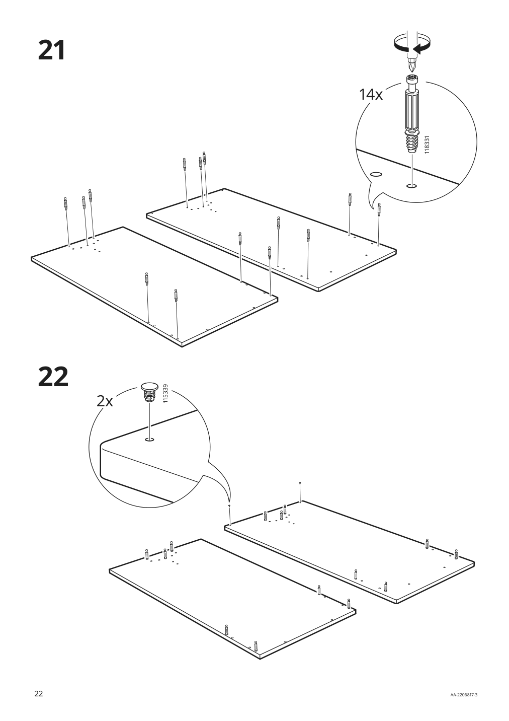 Assembly instructions for IKEA Smastad pull out storage unit white | Page 22 - IKEA SMÅSTAD wardrobe with pull-out unit 193.884.16