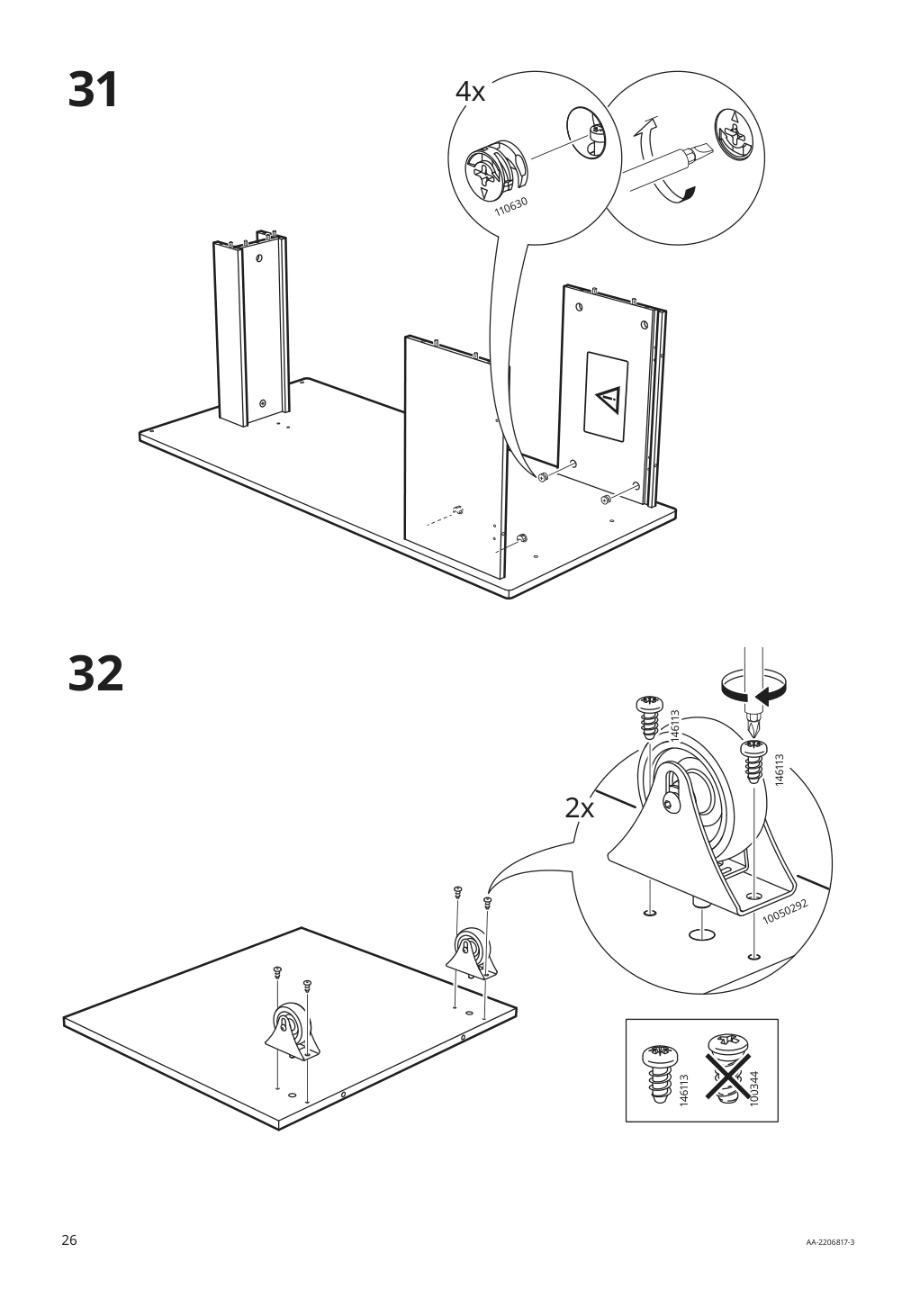 Assembly instructions for IKEA Smastad pull out storage unit white | Page 26 - IKEA SMÅSTAD wardrobe with pull-out unit 193.884.16