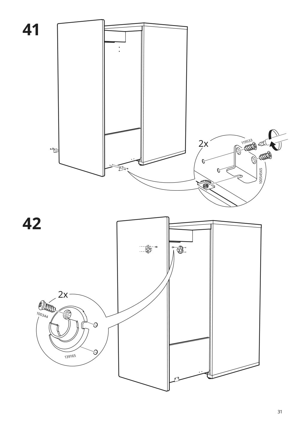 Assembly instructions for IKEA Smastad pull out storage unit white | Page 31 - IKEA SMÅSTAD wardrobe with pull-out unit 193.884.16