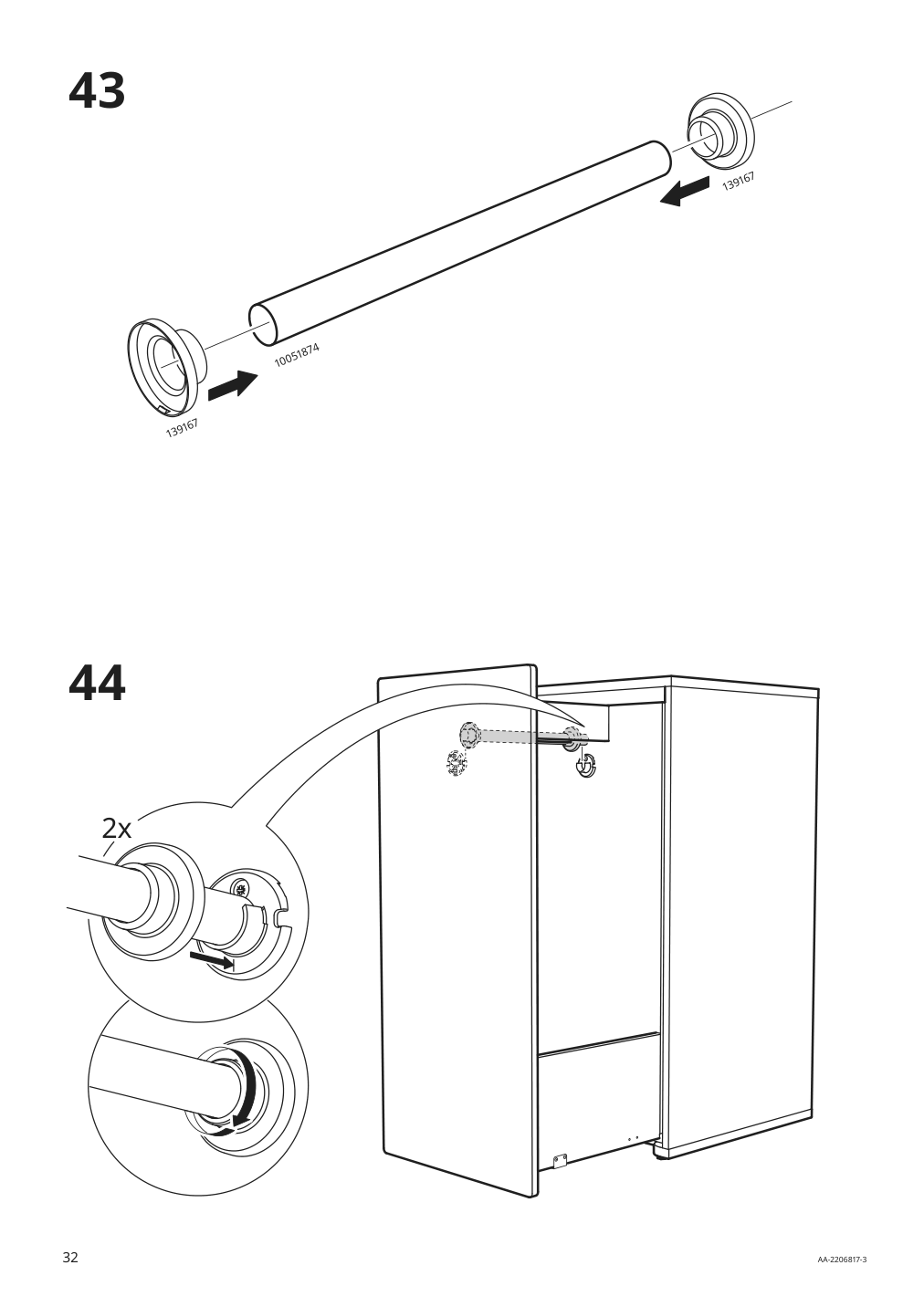 Assembly instructions for IKEA Smastad pull out storage unit white | Page 32 - IKEA SMÅSTAD wardrobe with pull-out unit 193.884.16