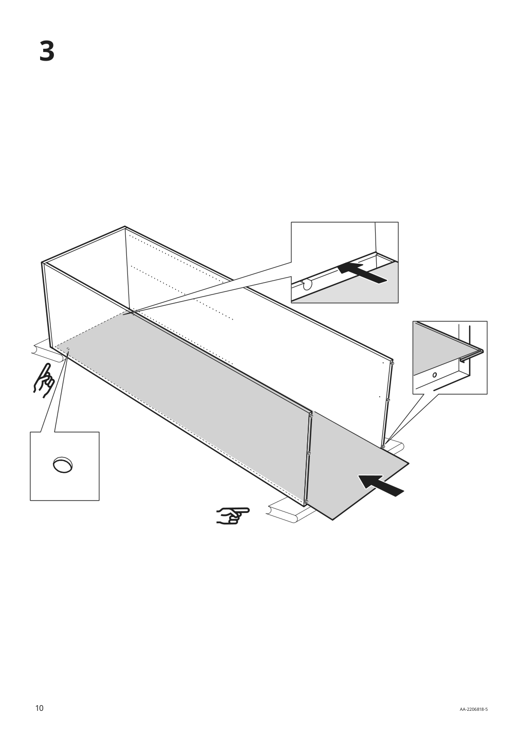 Assembly instructions for IKEA Smastad pull out storage unit white | Page 10 - IKEA SMÅSTAD / UPPFÖRA storage combination 594.319.55