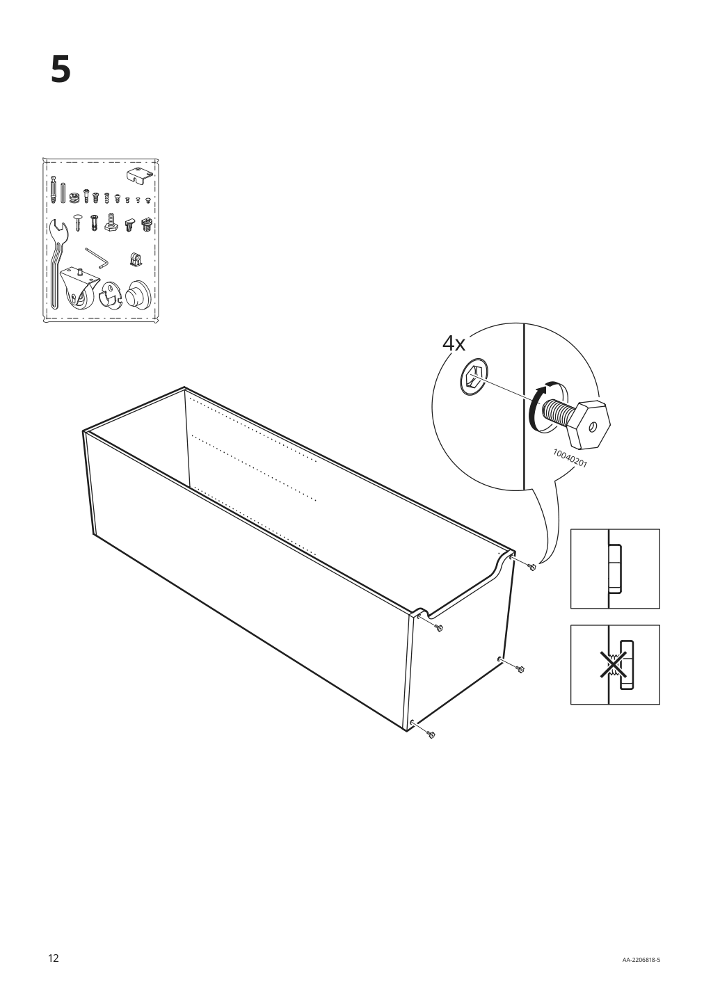 Assembly instructions for IKEA Smastad pull out storage unit white | Page 12 - IKEA SMÅSTAD / UPPFÖRA storage combination 594.319.55