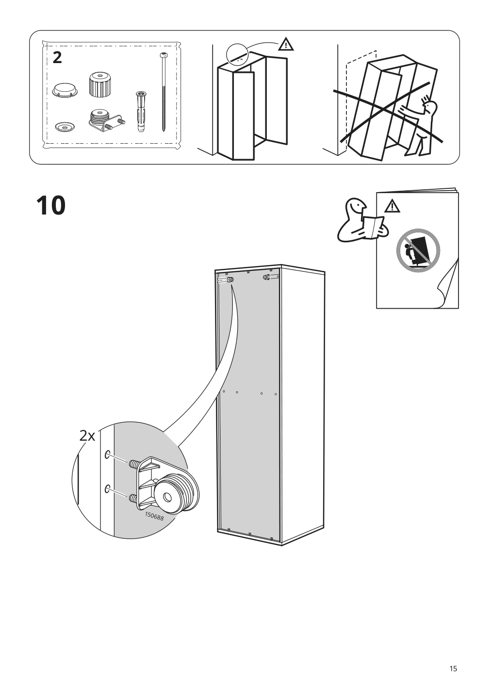 Assembly instructions for IKEA Smastad pull out storage unit white | Page 15 - IKEA SMÅSTAD / UPPFÖRA storage combination 994.319.96