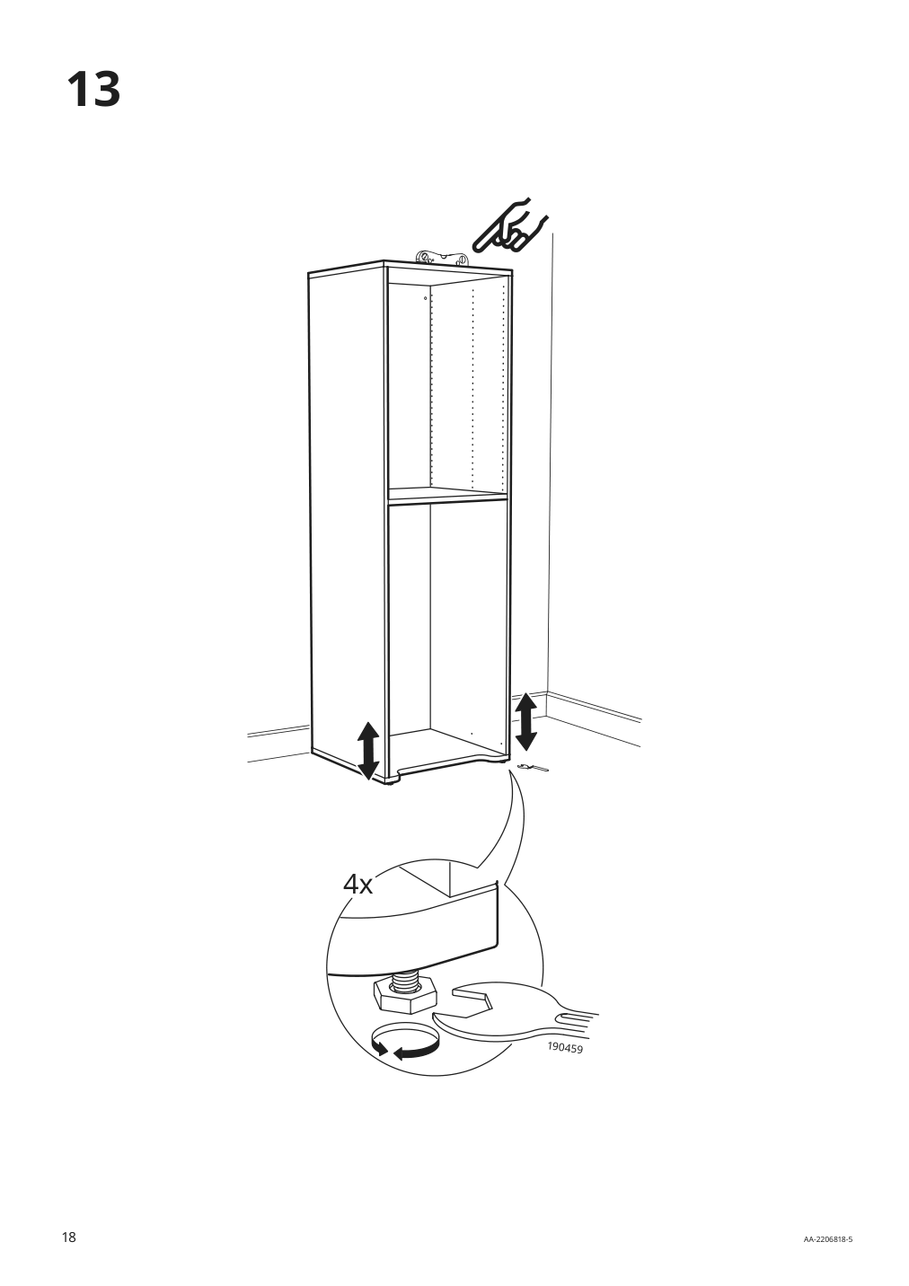 Assembly instructions for IKEA Smastad pull out storage unit white | Page 18 - IKEA SMÅSTAD / UPPFÖRA storage combination 594.319.55