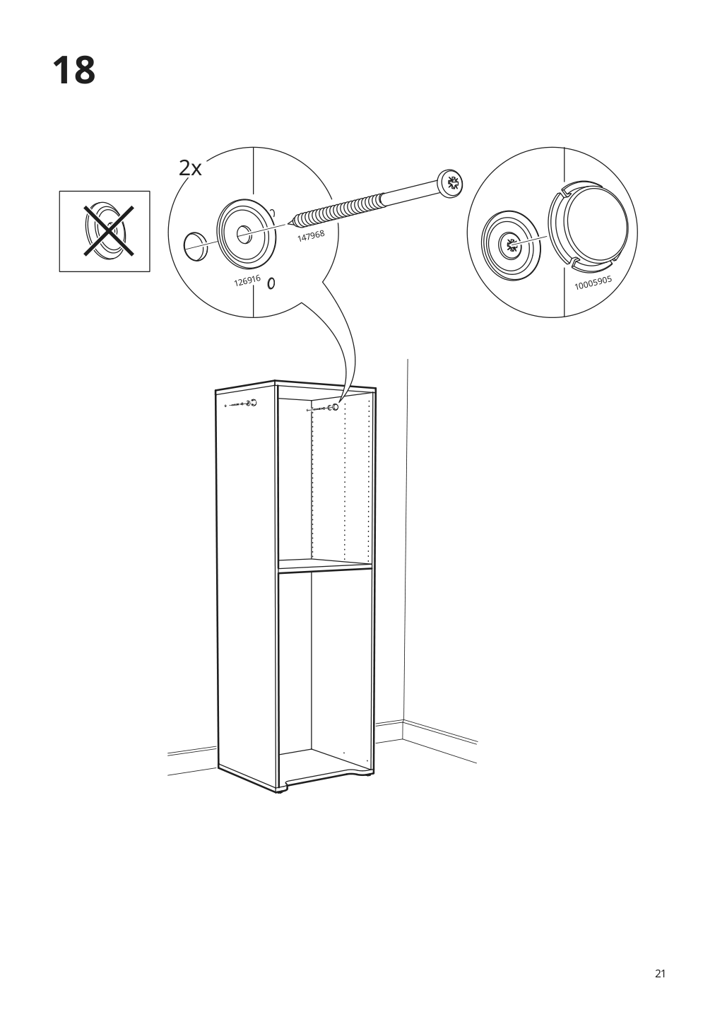 Assembly instructions for IKEA Smastad pull out storage unit white | Page 21 - IKEA SMÅSTAD / UPPFÖRA storage combination 994.319.96