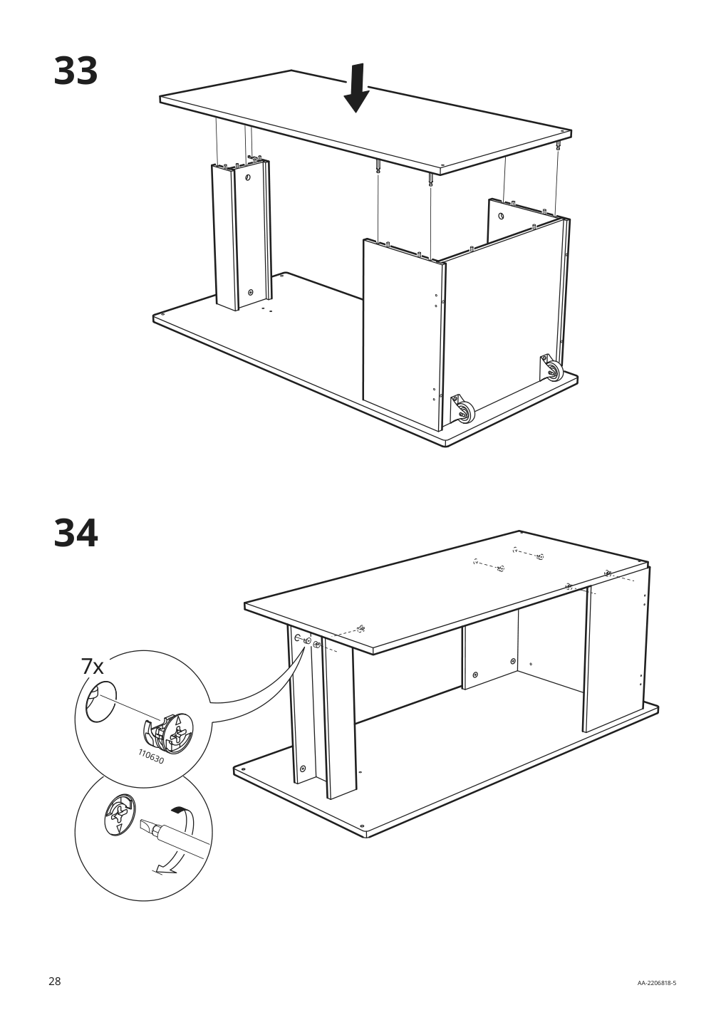 Assembly instructions for IKEA Smastad pull out storage unit white | Page 28 - IKEA SMÅSTAD / UPPFÖRA storage combination 994.319.44