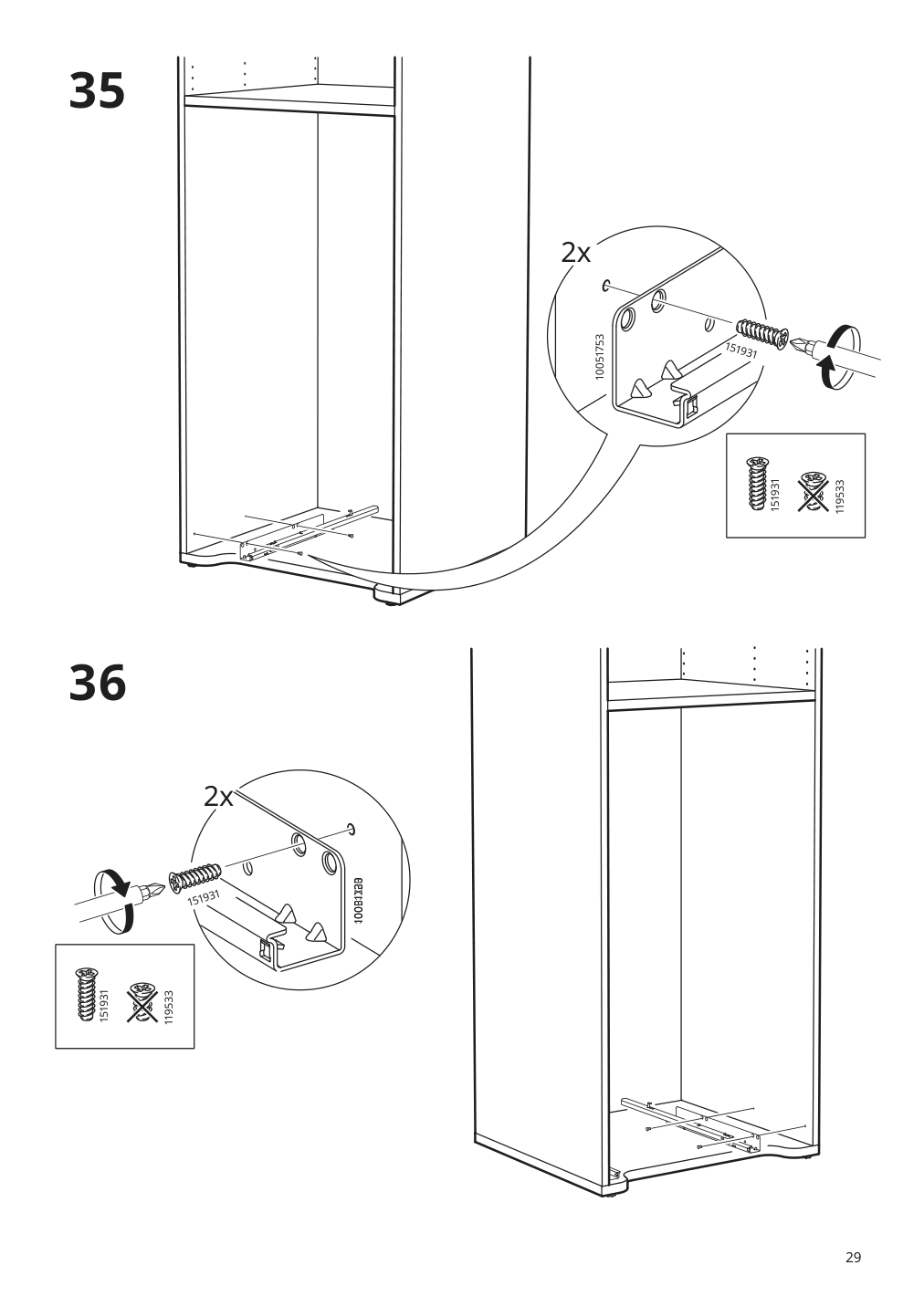 Assembly instructions for IKEA Smastad pull out storage unit white | Page 29 - IKEA SMÅSTAD / UPPFÖRA storage combination 094.319.91