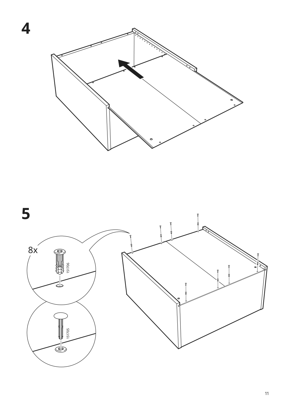 Assembly instructions for IKEA Smastad wall storage white | Page 11 - IKEA SMÅSTAD / UPPFÖRA storage combination 094.319.91