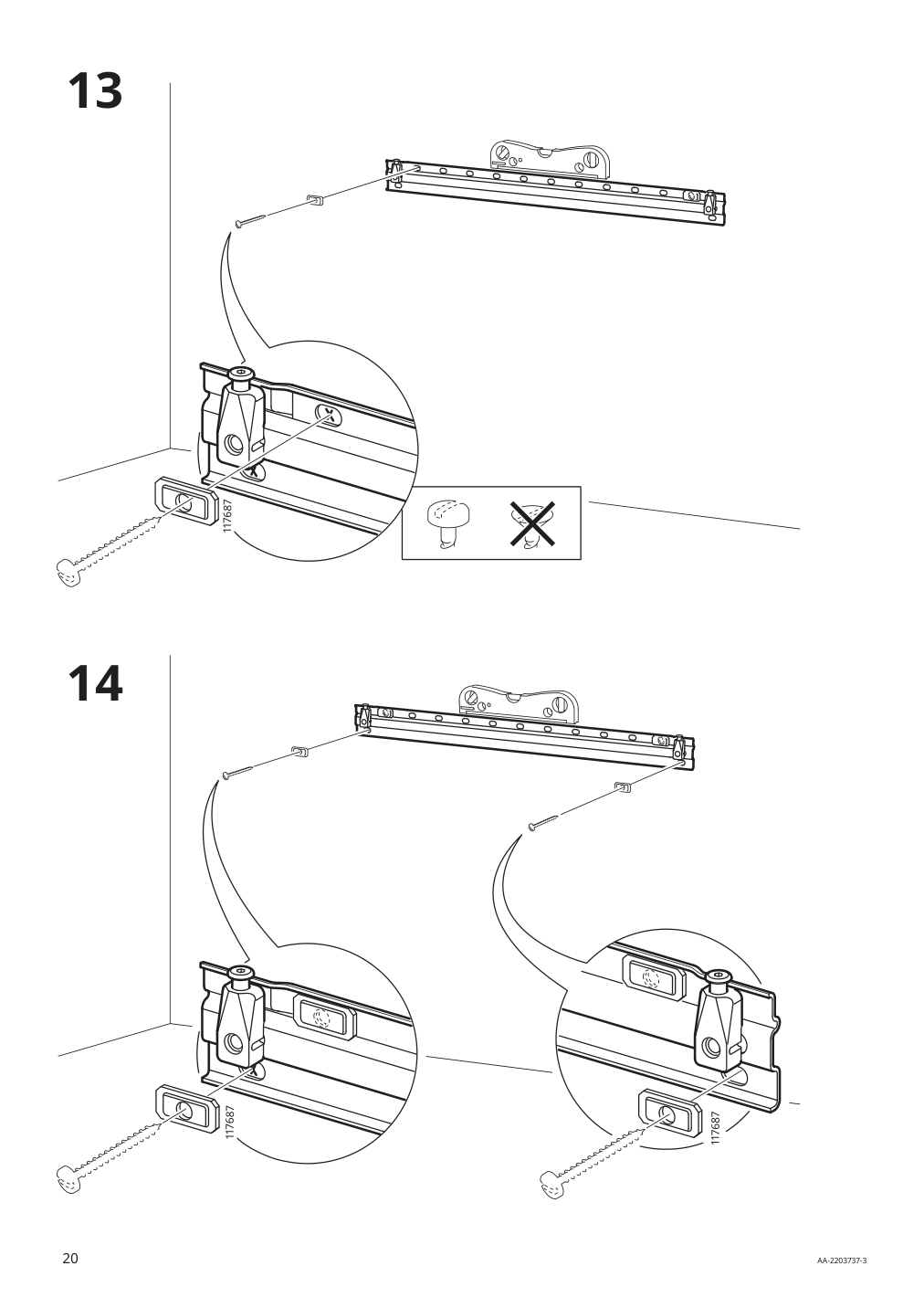 Assembly instructions for IKEA Smastad wall storage white | Page 20 - IKEA SMÅSTAD / UPPFÖRA storage combination 994.319.96