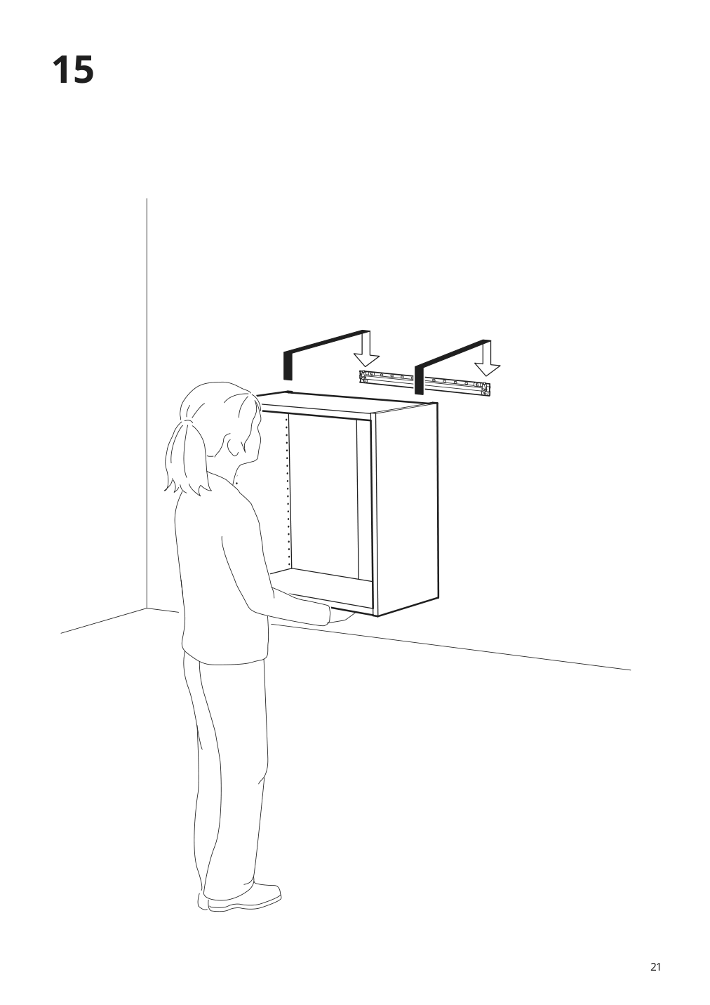 Assembly instructions for IKEA Smastad wall storage white | Page 21 - IKEA SMÅSTAD / UPPFÖRA storage combination 294.319.14