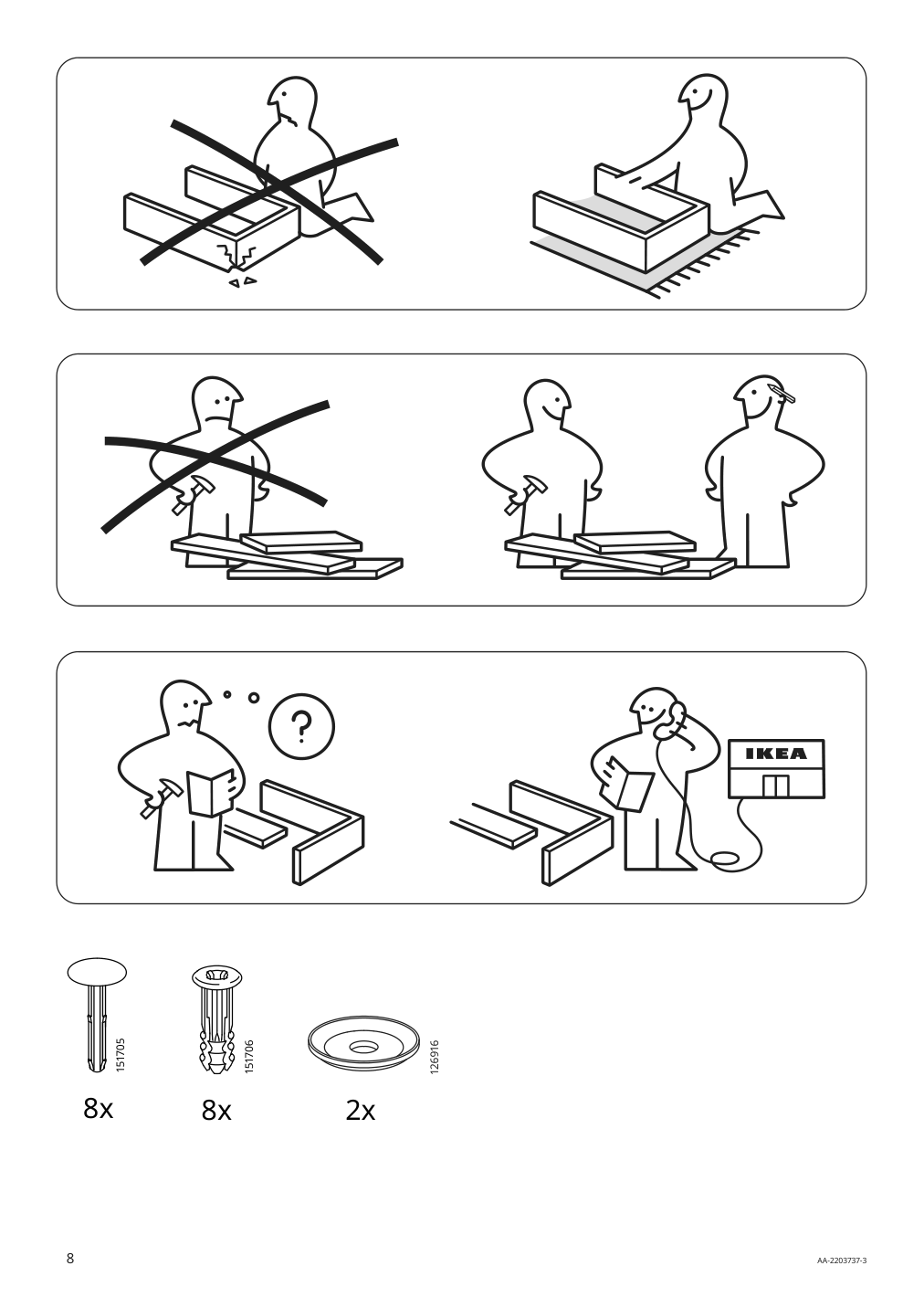 Assembly instructions for IKEA Smastad wall storage white | Page 8 - IKEA SMÅSTAD / UPPFÖRA storage combination 194.288.51