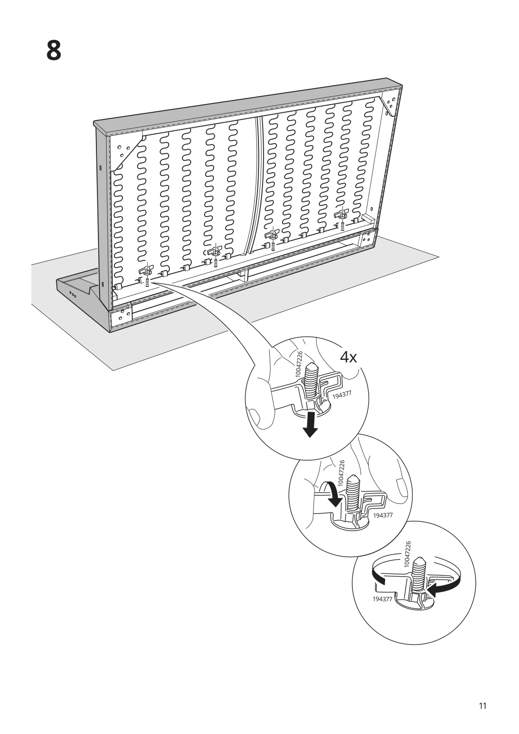 Assembly instructions for IKEA Smedstorp chaise section frame lejde red brown | Page 11 - IKEA SMEDSTORP sectional, 4-seat with chaise 894.783.38