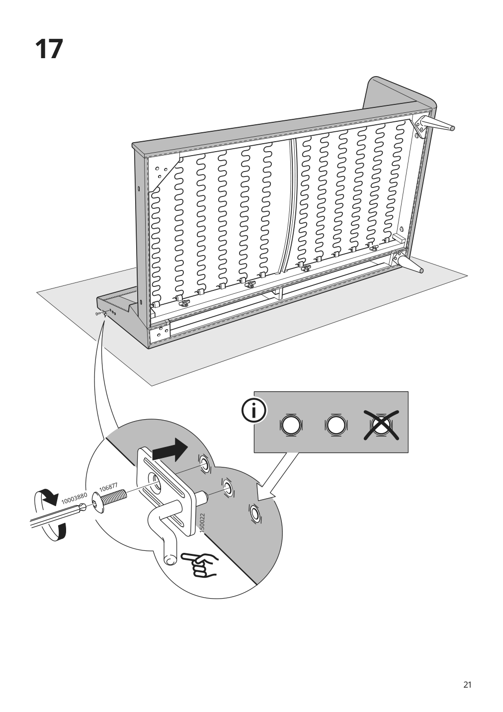 Assembly instructions for IKEA Smedstorp chaise section frame lejde red brown | Page 21 - IKEA SMEDSTORP sectional, 4-seat with chaise 894.783.38