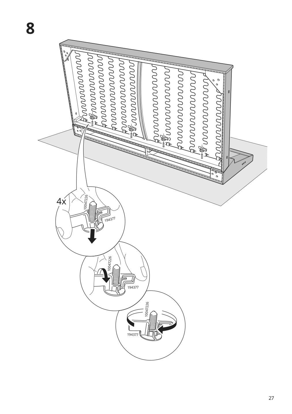 Assembly instructions for IKEA Smedstorp chaise section frame viarp beige brown | Page 27 - IKEA SMEDSTORP sofa with chaise 594.185.91