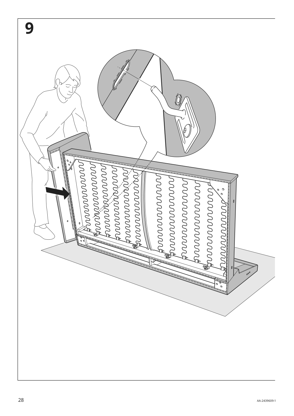 Assembly instructions for IKEA Smedstorp chaise section frame viarp beige brown | Page 28 - IKEA SMEDSTORP sofa with chaise 594.185.91