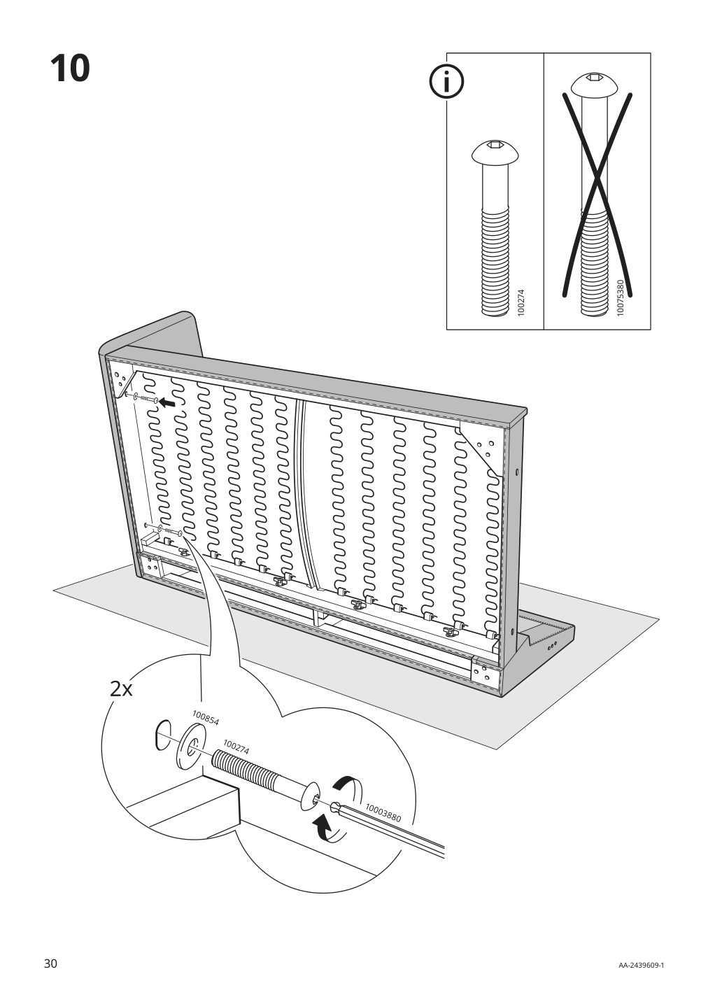 Assembly instructions for IKEA Smedstorp chaise section frame viarp beige brown | Page 30 - IKEA SMEDSTORP sectional, 4-seat with chaise 994.783.47